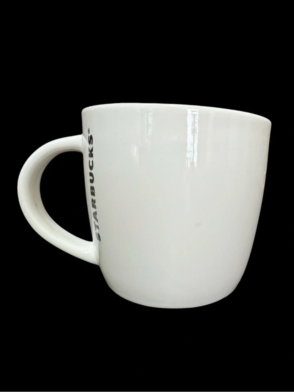 Jumbo-sized White Barrel Mug with Large Classic Green Siren Logo